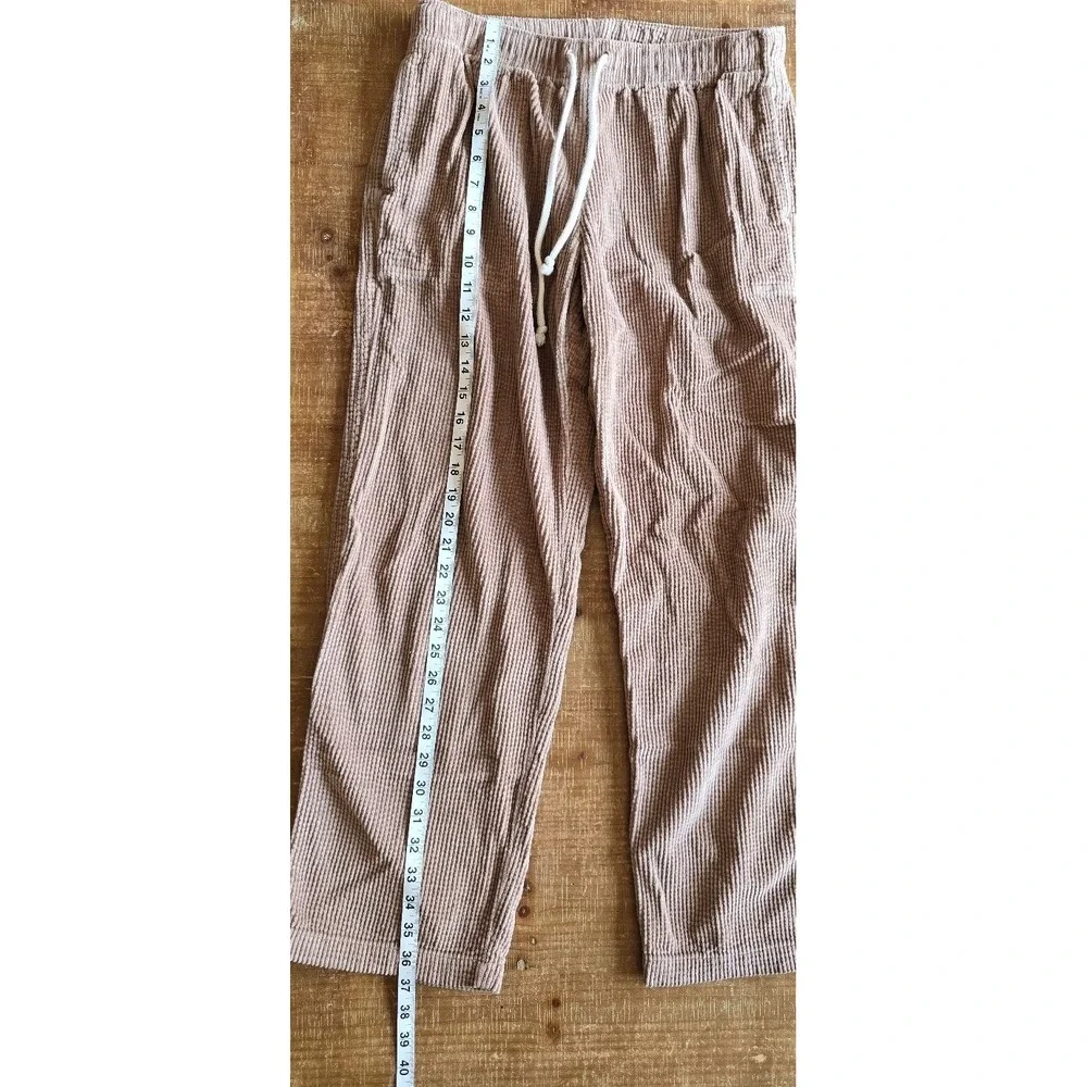 Aerie‎ corduroy drawstring pants in tan women's size small free shipping